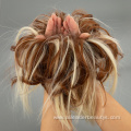 Messy Elastic Band Hair Bun Straight Updo Hairpiece